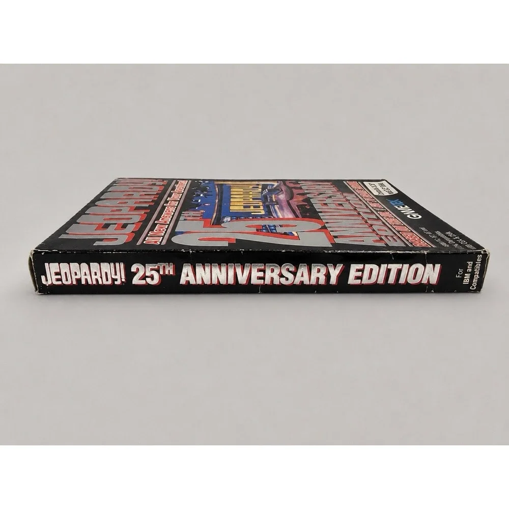 Jeopardy! 25th Anniversary Edition IBM PC Big Box 5.25 & 3.5 Floppy Complete